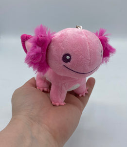 Pink Axolotl Keychain Plush