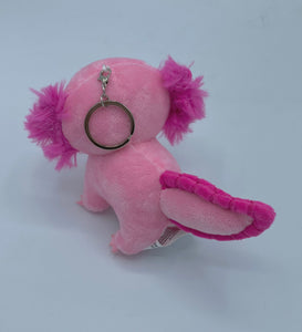 Pink Axolotl Keychain Plush