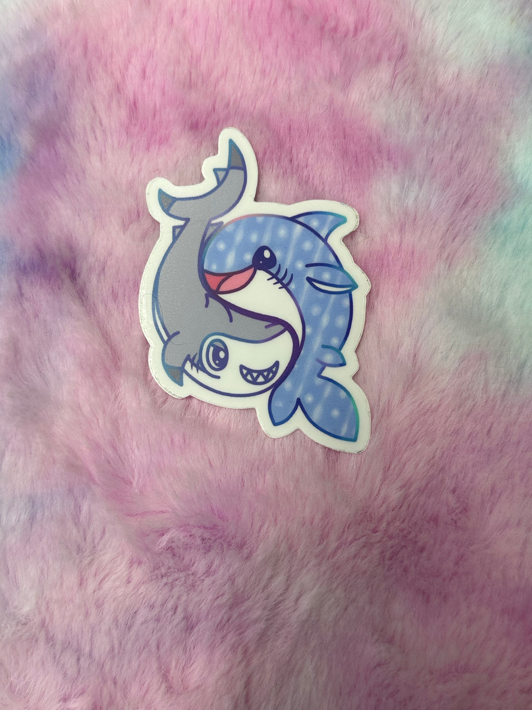 Double Shark Love Sticker