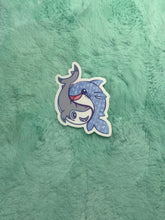Load image into Gallery viewer, Double Shark Love Sticker

